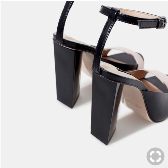 🚫SOLD🚫 NWB Zara High Heel With Geometric Sandal - Picture 4 of 8